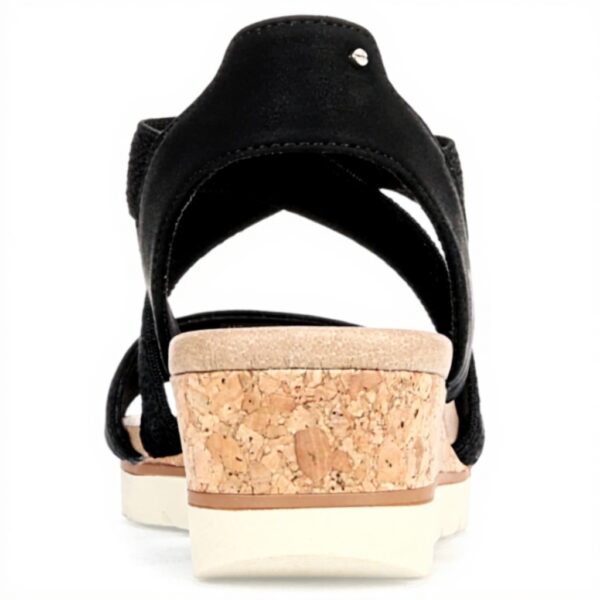 Dr Scholls Work Womens Wedge Sandal Black Fabric Comfort