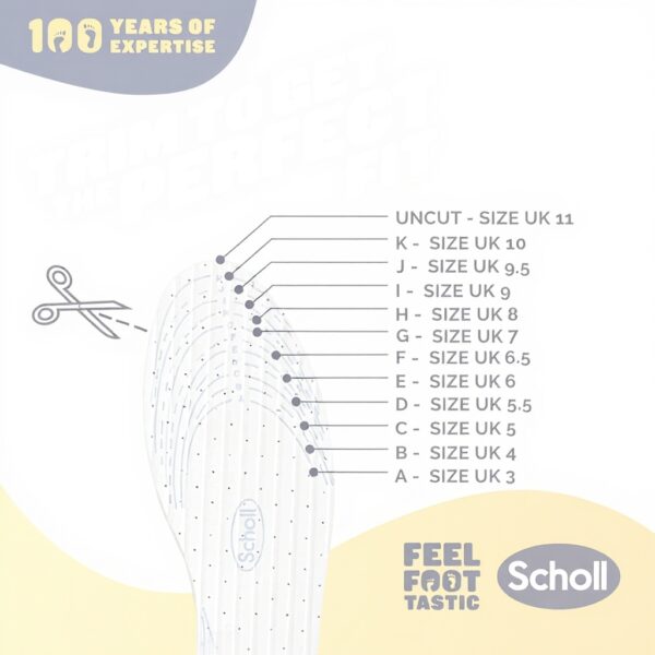 Scholl Air Pillow Insoles Cushioning Comfort UK Size 3-11