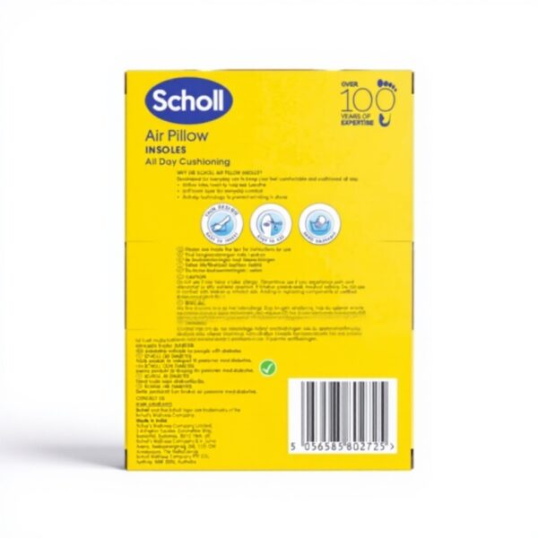 Scholl Air Pillow Insoles Cushioning Comfort UK Size 3-11