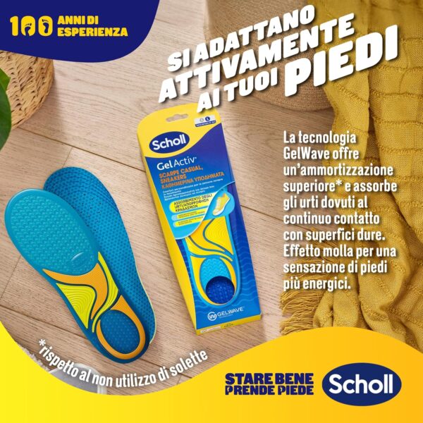 Scholl GelActiv Insoles Memory Foam GelWave Shock Absorbing-2