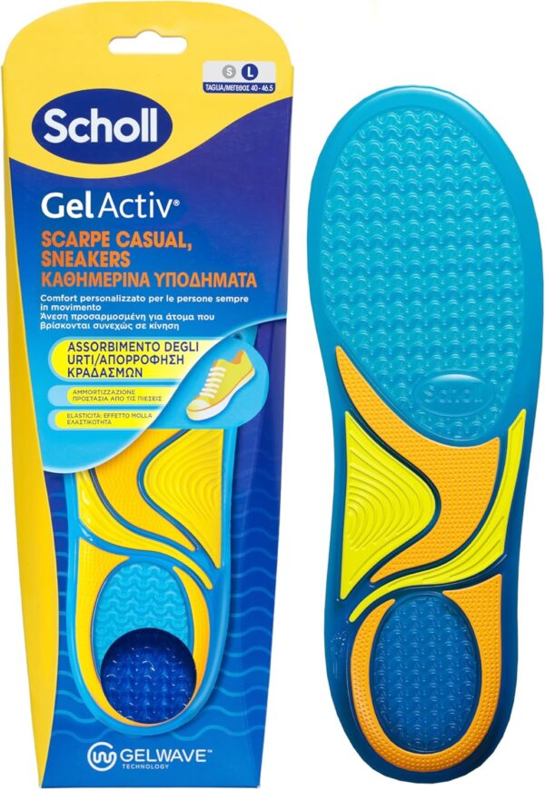Scholl GelActiv Insoles Memory Foam GelWave Shock Absorbing-0