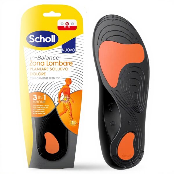 Scholl Lower Back Pain Relief Insoles Gel Support Size M