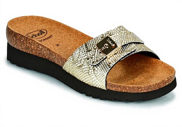 Scholl Ginni Sandal Women's Comfort Sandals Platinum Gold