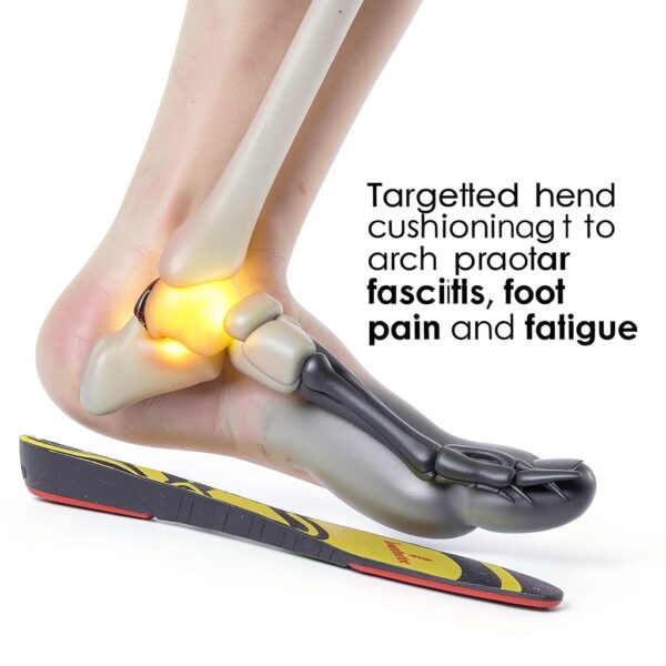 Sorbothane Shock Absorption Insoles Heel Arch Support Unisex-6